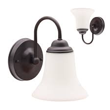 Satco One Light Wall Mount Lamp Sconce Light Alabaster Glass Bulb Included Bronze Discontinued No Longer Available Wall Mounted Lamps Wall Lights Sconce Lamp