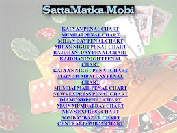 Bombay Matka Chart Final Ank Matka Kalyan Ratan Khatri Satta