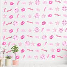 Shop smiley face stickers created by independent artists from around the globe. Buy 108 Pcs Preppy Wall Decal Smile Happy Face Wall Decal Pink Preppy Stickers Preppy Room Decor Aesthetic Preppy Stuff Bolt Vinyl Waterproof Sticker For Teen Girls Laptop Water Bottle Potion Bottles