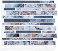 Design kitchen wall tiles texture. Buy Kitchen Backsplash Peel And Stick Marble Tile Shell And Stone Design Self Adhesive Removable Marble Back Splashes Tiles Stick On Backsplash For Kitchen Bathroom 4 Sheets 11 3x 9 3 Online In Indonesia B08hm1pyx4