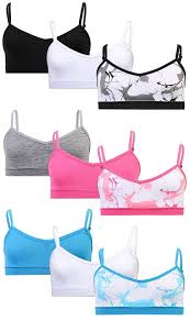 Girls Seamless V Neck Training Bra 9 Pack Marble C1187kuxhuw Training Bra Girls Bra Kids Outfits