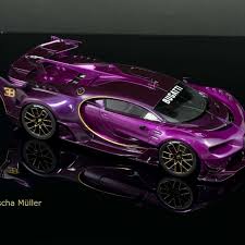 1 24 Bugatti Vgt Purple Color In 2020 Bugatti Model Cars Kits Bugatti Models
