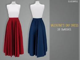 Elliesimple Valentine S Day Dress Sims 4 Dresses Sims 4 Valentines Day Dresses
