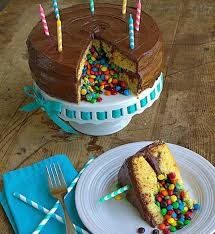 Pinta Cake Au Glacage Chocolat Gateau Smarties Idee Gateau Gateau Surprise