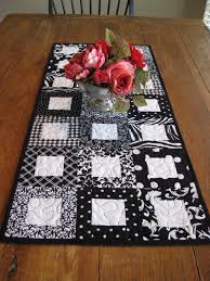 Black And White Table Runner Black And White Table Runner Table Runner Pattern Table Runner Placemats Quilted Table Runners