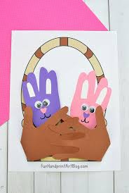 All of the files to print. Easter Bunny Handprint Craft With Free Easter Basket Printable