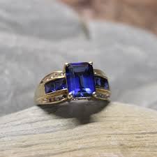Setting made entirely with genuine solid 10 karat gold. Vintage 10k Gold Sapphire Ring 3 3 Grams Blue Sapphire Diamond Ring Size 7 Vintage Diamond Gold Rings Vintage Sapphire Diamond Rings