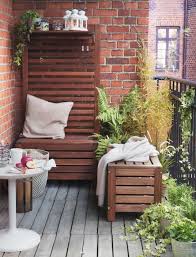 Applaro Bank Met Wandpaneel Buiten Bruin Bruin Gelazuurd Ikea Balkon Decoratie Balkon Ontwerp Terras Ontwerp