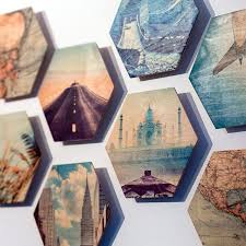 8 X 8 Hexagon Personalized Wood Print Ukrashenie Sten Ukrasit Stenu Oformlenie Sten V Spalne