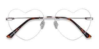 Amore Heart Silver Frame Eyeglasses Eyebuydirect In 2020 Eyeglasses Eyebuydirect Silver Frame
