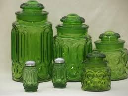 vintage glass canisters kitchen