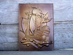 Great savings & free delivery / collection on many items. Plastic Relief Ship Wall Decor Vintage 70 S Ship Wall Hanging Ussr Wall Decor Bronze Colored Plastic Wall Art