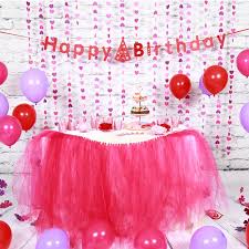 Theme Diy Birthday Decoration At Home Free Shipping Buy Best Sunbeauty Set Pink Theme Happy Birthday Decoration Diy Kids Party Favor Princess Happy Birthday Party Ulang Tahun Kain Tile Balon