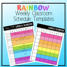 Free fillable weekly schedule templates. Editable Rainbow Weekly Schedule Templates Use For Distance Learning