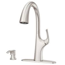 Go to the home page. Pfister Ladera Single Handle Pull Down Sprayer Kitchen Faucet With Soap Dispenser In Spot Defense Stainless Steel F 529 7lrgs The Home Depot Kitchen Faucet Stainless Steel Faucets Faucet