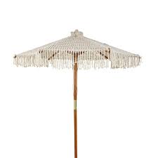 Parasol En Macrame Beige Puebla Maisons Du Monde En 2020 Parasol Maison Du Monde Jardin Maison Du Monde