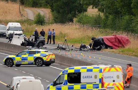 Five teenagers who died after their car ploughed into a family on an Irish  motorway had posted clips of themselves driving dangerously and evading  police in the days before the crash. The