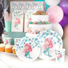 An uder the sea birthday party is stunning in so many ways. Mermaid Party Supplies Set By Party Crush Mermaid Theme Party Etsy
