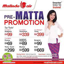 Malindo air currently has 800 flights on a weekly basis. Malindo Air Pre Matta Promotion Malindo Air Promotion