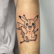 Two blacked out arm bands wrap horizontally around the wearer's forearm directly underneath the wearer's elbow. 30 Best Pikachu Tattoo Design Ideas And What They Mean Saved Tattoo