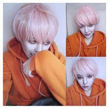 Morris costumes boys superman vinyl wig child halloween accessory. Amazon Com 35cm Pink Orange Mixed Color Man Anime Gothic Handsome Male Brother Wig Cosplay Wig Party Wigs Beauty
