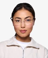 Nate Rectangle Gold Brown Rimless Eyeglasses