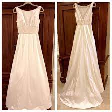 Richard Glasgow Couture French Silk Wedding Gown Silk Wedding Gown Dress Size Chart Women Gowns