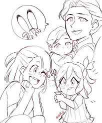 Akko And Andrew As Parents Littlewitchacademia Anime Witch My Little Witch Academia Little Witch Academy