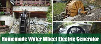 homemade water wheel electric generator