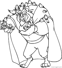 beauty and the beast coloring pages coloringall