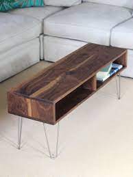 This mid century modern coffee table—styled after paul mccobb's classic creation—is the perfect table build for everyone from new diyers to professional woodworkers. Mid Century Modern Style Coffee Table With Stainless Hairpin Le Mid Century Modern Coffee Table Walnut Coffee Table Modern Vintage Mid Century Modern Furniture