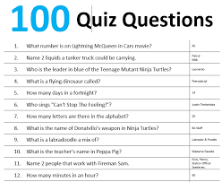 Questions in this sections will allow the kids to play with each other and be able to make new friends. A To Z Quiz Questions For Children And Teenagers By 100 Quiz Questions For For Road T Kids Quiz Questions Trivia Questions And Answers Gk Questions And Answers