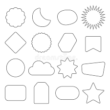 Maybe you would like to learn more about one of these? Black Line And Isolated Kids Different Shapes Empty Labels Icons Set Design Elements Set On White Stock Vector Illustration Of Isolated Banner 164181538