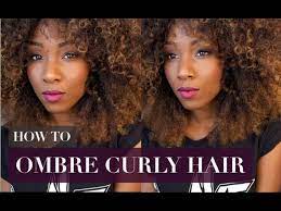 Curly hair with side bangs part: How To Color Hair At Home How To Ombre Curly Hair Youtube
