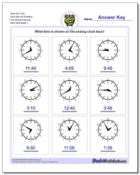 Telling Analog Time Pdf Worksheets Write The Time Draw The Clock Face Elapsed Time And More Clic Time Worksheets Clock Worksheets Telling Time Worksheets