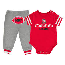 Wisconsin Badgers Baby And Infant Red Bodysuit And Pants Mvp Outfit Walmart Com