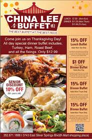 China Lee Buffet Lunch Buffet Special Dinner Food