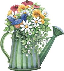 Watering Can Full Of Spring Flowers Flower Clipart Flower Art Flower Painting