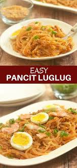 Easy Pancit Luglug With Thick Noodles Flavorful Gravy Ground Pork Shrimp Chicharon And Eggs It S Hea Pancit Palabok Recipe Pancit Recipe Filipino Recipes