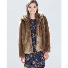 Manteau fausse fourrure capuche manteau avec oreilles de chat à capuchon grande taille. Manteaux Zara Veste Fausse Fourrure Capuche Autre Autre Ref 11343 Joli Closet