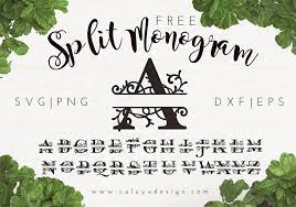 Split Monogram Free Svg Png Eps Dxf Download Cricut Monogram Monogram Free Svg Split Monogram