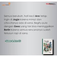 Jika kesulitan untuk mengunduh file pdf ini, silahkan daftar dan tinggalkan komentar di bawah ini. Novel Geez Ann 3 Rintik Sedu New Cover Shopee Indonesia