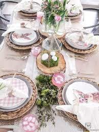 Pink And Green Easter Table Taryn Whiteaker Easter Centerpieces Easter Table Settings Easter Table Decorations