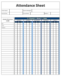 Printable Attendance Sheet For Kids Jasonkellyphoto Co