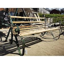 See more ideas about wooden bench plans, bench plans, wooden bench. Beautiful Antique Wrought Iron Green Bench Ends Wooden Slats