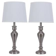 Decor Therapy Marie Steel Touch Control Table Lamps Set Of 2 Walmart Com Decor Therapy Table Lamp Sets Lamp Sets