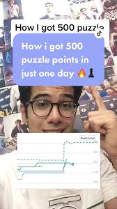 How I got 500 puzzle points in just one day 🔥🔥♟ #chess #شطرنج #chesstok  #learn #how