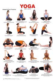Pin By Sunny Golden On Yoga N Exercises Yoga Chart Seated Yoga Poses Yoga For Beginners