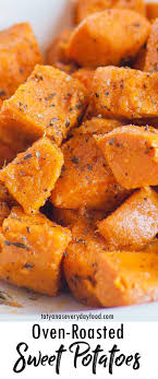 Oven Roasted Sweet Potatoes Recipe Video Tatyanas Everyday Food Recipe Oven Roasted Sweet Potatoes Sweet Potato Recipes Roasted Roasted Sweet Potatoes