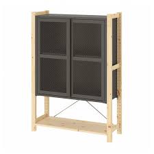 Check spelling or type a new query. Ivar Cabinet With Doors Pine Grey Mesh Ikea